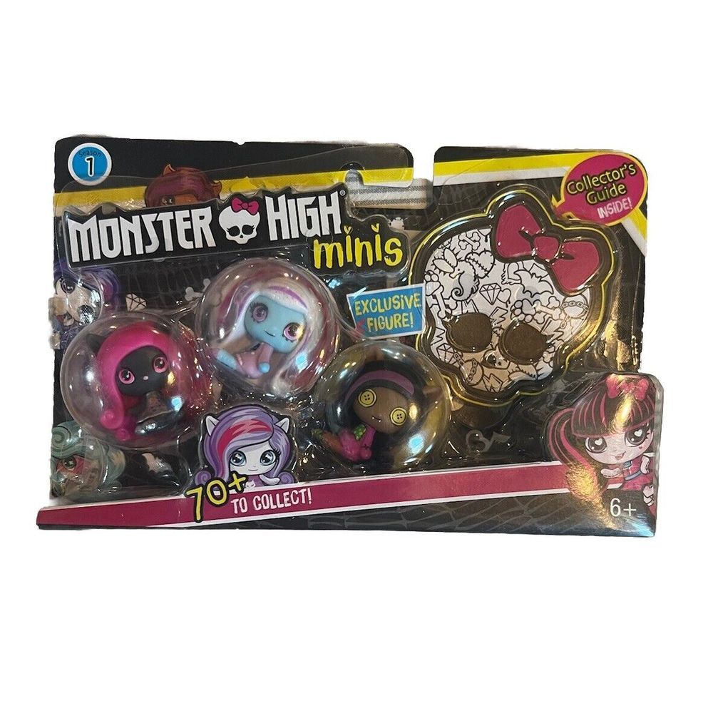 *Open Box* Monster High Minis 3-Pack Season 1 Figures Catty Abbey Clawdeen